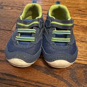 Stride Rite Navy and Lime Baby Shoes